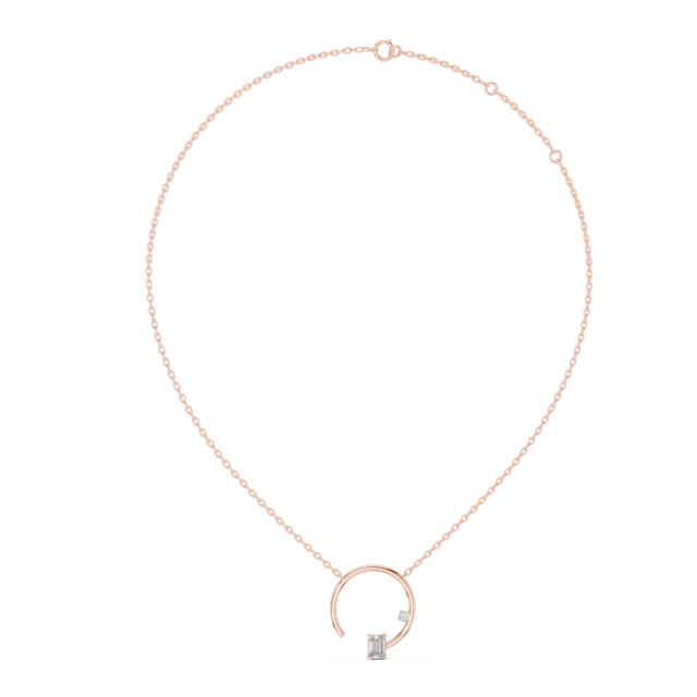 Intricate Diamond Collar Loop CAD Model perspective render view 2