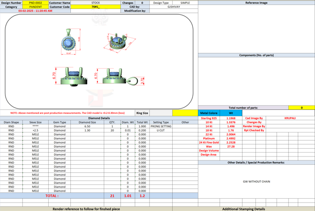 Luxury Tennis Bracelet Link CAD Design perspective render view 2