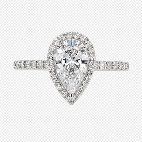 Diamond Halo Solitaire Stud Ring CAD Design - Professional Rings CAD Design