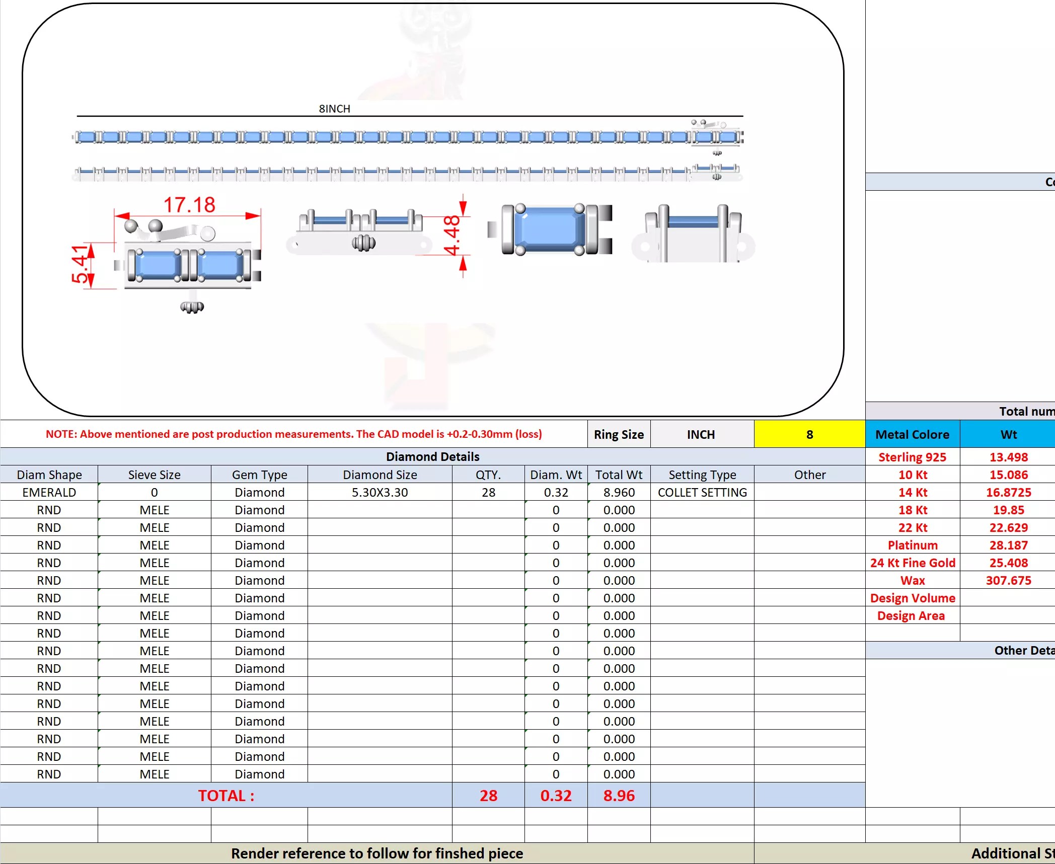 CAD Surface Model Blueprint